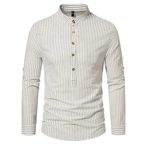 Camisa Masculina Gola Padre 100% Algodão