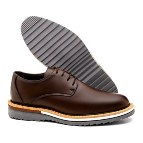Sapato Casual Derby Tratorado Comfort Classic
