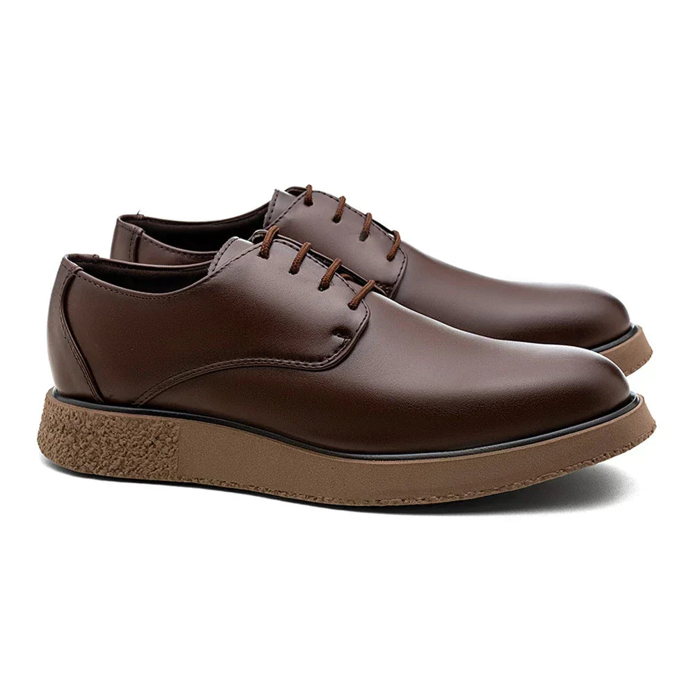 Sapato Masculino Derby Casual New Crepe Confort Classic