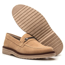 Sapato Loafer Mocassim Couro Nobock Camurça Aveludado Sport Fino com Fivela