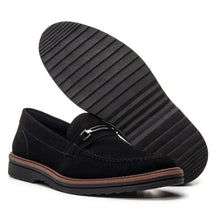 Sapato Loafer Mocassim Couro Nobock Camurça Aveludado Sport Fino com Fivela