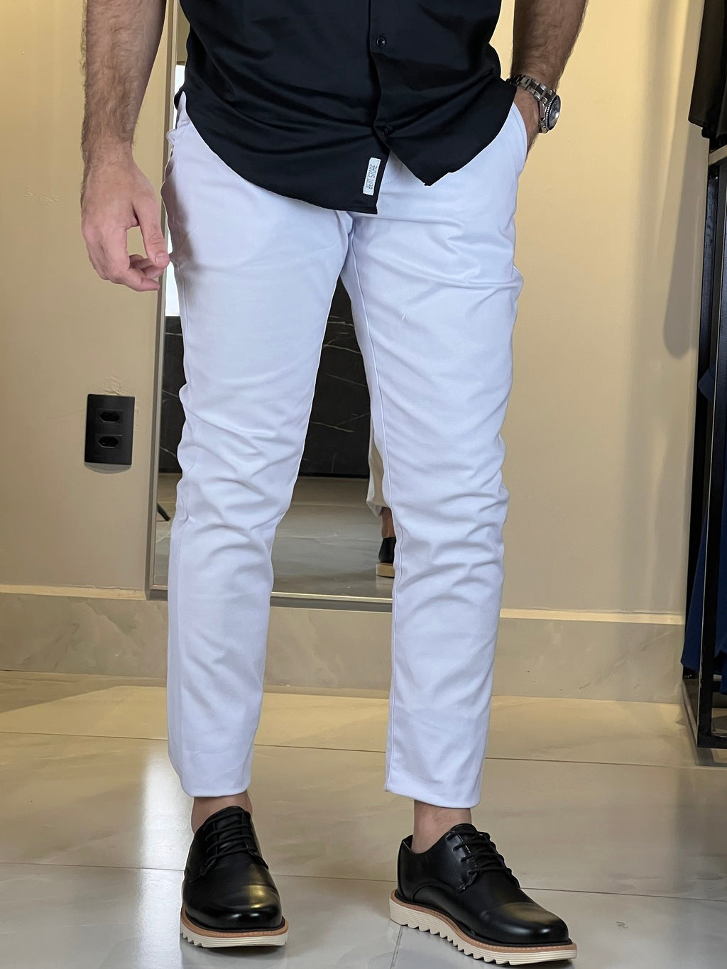 Calça Branca Esporte Fino